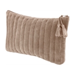 Trousse de toilette en velours à coutures verticales 325 g/m² Velvet couleur taupe troisième vue