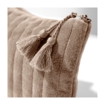 Trousse de toilette en velours à coutures verticales 325 g/m² Velvet couleur taupe quatrième vue