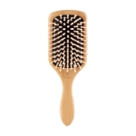 Brosse à cheveux personnalisée en bambou avec le logo Black couleur naturel deuxième vue