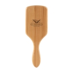 Brosse à cheveux personnalisée en bambou avec le logo Black couleur naturel cinquième vue