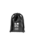 Pochette personnalisée en tissu satinée pour emballage Small Satin couleur noir avec zone d'impression
