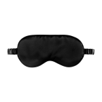 Masque pour les yeux en satin doux pour se détendre avec logo Satin couleur noir première vue