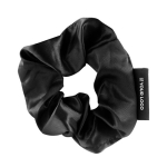 Chouchou en satin à offrir aux clients avec votre logo Satin couleur noir avec zone d'impression