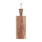 Planche à découper rectangulaire en acacia avec poignée et logo Bread couleur naturel deuxième vue
