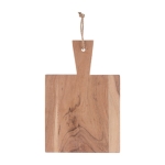 Planche à découper corporative carrée avec poignée en acacia Acacia couleur naturel troisième vue