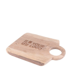 Solide planche à découper en bois d'acacia avec bords arrondis Snack avec zone d'impression