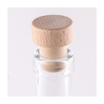 Bouchon de bouteille de vin en bois avec logo imprimé Beech couleur naturel deuxième vue