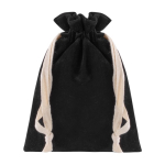 Sac de présentation à cordon en velours Velvet Treasure couleur noir première vue