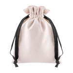 Sac de présentation à cordon en velours Velvet Treasure couleur naturel première vue
