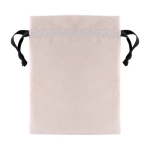 Sac de présentation à cordon en velours Velvet Treasure couleur naturel troisième vue