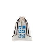 Grand sac de présentation avec fermeture à ruban 140 g/m2 Cover Big couleur noir avec zone d'impression