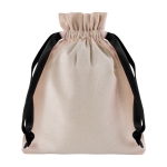Pochette d'emballage avec fermeture cordon 140 g/m2 Cover Small couleur noir première vue