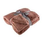 Plaid publicitaire en tissu doux et chaud de haute qualité Couch couleur marron première vue