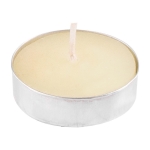 Bougeoir en bois d'acacia avec logo d'entreprise avec bougie Acacia couleur bois cinquième vue