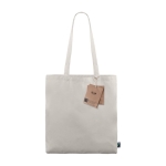 Tote bag issu du commerce équitable anses 70cm 180 g/m2 FlycaFairTrade couleur naturel première vue