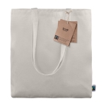 Tote bag issu du commerce équitable anses 70cm 180 g/m2 FlycaFairTrade couleur naturel deuxième vue