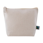 Trousse de toilette publicitaire en coton équitable Clark FairTrade couleur naturel première vue