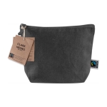 Trousse de toilette noire en coton équitable 280 g/m² FairTrade Black couleur noir première vue