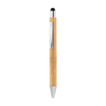 Stylo tactile en bambou, finition chromée, Encre bleue Zurich Bamboo couleur bois première vue