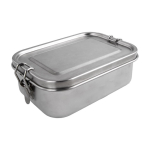 Lunch box en acier inox avec fermoirs anti-fuites 700ml Strong couleur argenté première vue