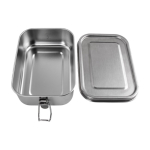 Lunch box en acier inox avec fermoirs anti-fuites 700ml Strong couleur argenté deuxième vue
