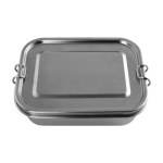 Lunch box en acier inox avec fermoirs anti-fuites 700ml Strong couleur argenté troisième vue