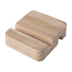 Support pour téléphone carré en bambou pour le bureau couleur bois deuxième vue
