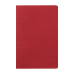 Carnet A5 à couverture en carton avec pages lignées couleur crème couleur rouge première vue