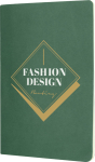 Carnet personnalisé en carton A5 avec des pages lignées Journal Color couleur vert deuxième vue
