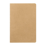 Carnet A5 à couverture en carton avec pages lignées couleur crème couleur naturel première vue