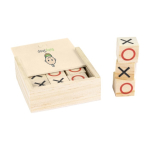 Jeu du morpion dans une boîte en bois pour cadeau d'entreprise couleur bois troisième vue