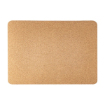Tapis de souris publicitaire rectangulaire en liège avec logo couleur beige deuxième vue