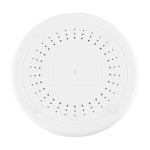 Chargeur sans fil personnalisable avec aspect bambou rond Bamboo couleur blanc vue détail 4