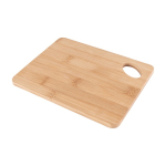 Planche de cuisine en bambou avec trou découpé dans l’angle couleur naturel première vue