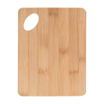 Planche de cuisine en bambou avec trou découpé dans l’angle couleur naturel deuxième vue