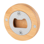 Décapsuleur circulaire dessous de verre en bambou couleur bois première vue