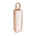Sac vin personnalisé en jute et toile 320 g/m2 Rioja Wine couleur beige première vue