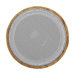 Enceinte Bluetooth personnalisée pas chère en bambou Bamboo couleur noir troisième vue frontale