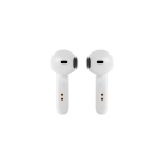 Écouteur simple avec logo et Bluetooth 5.0 couleur blanc deuxième vue