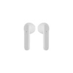 Écouteur simple avec logo et Bluetooth 5.0 couleur blanc troisième vue