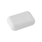 Écouteur simple avec logo et Bluetooth 5.0 couleur blanc quatrième vue