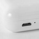Écouteur simple avec logo et Bluetooth 5.0 couleur blanc sixième vue