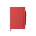 Carnet avec stylo et couverture en similicuir A5 pages lignées Hemming couleur rouge première vue