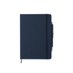 Carnet avec stylo et couverture en similicuir A5 pages lignées Hemming couleur bleu marine première vue