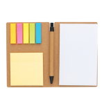 Set de bloc-notes avec feuilles, autocollants et stylo Bloc Circles couleur naturel quatrième vue