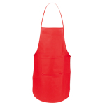 Tablier avec une poche avant aux couleurs vives 80 g/m2 Basic Style couleur rouge