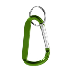 Porte-clés personnalisés pas cher en alu avec style mousqueton Aluclip couleur noir deuxième vue frontale