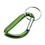 Porte-clés personnalisés pas cher en alu avec style mousqueton Aluclip couleur vert