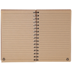 Carnet promotionnel en carton recyclé Feuilles lignées A5 CardBoard couleur blanc quatrième vue