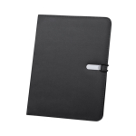Portefeuille microfibre douce avec feuilles lisses et des porte-cartes couleur noir première vue